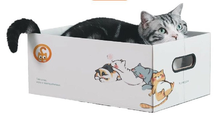 Foldable Card board Cat bed
