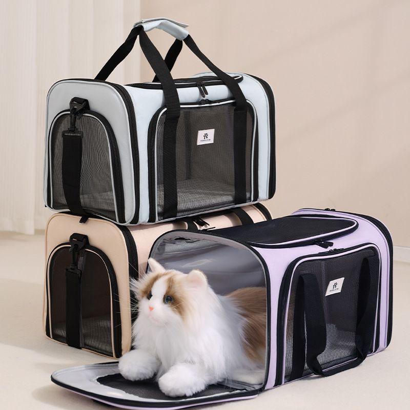 New Portable Foldable Pet Carrier Bag – Large Capacity Breathable Cat & Small Dog Travel Tote
